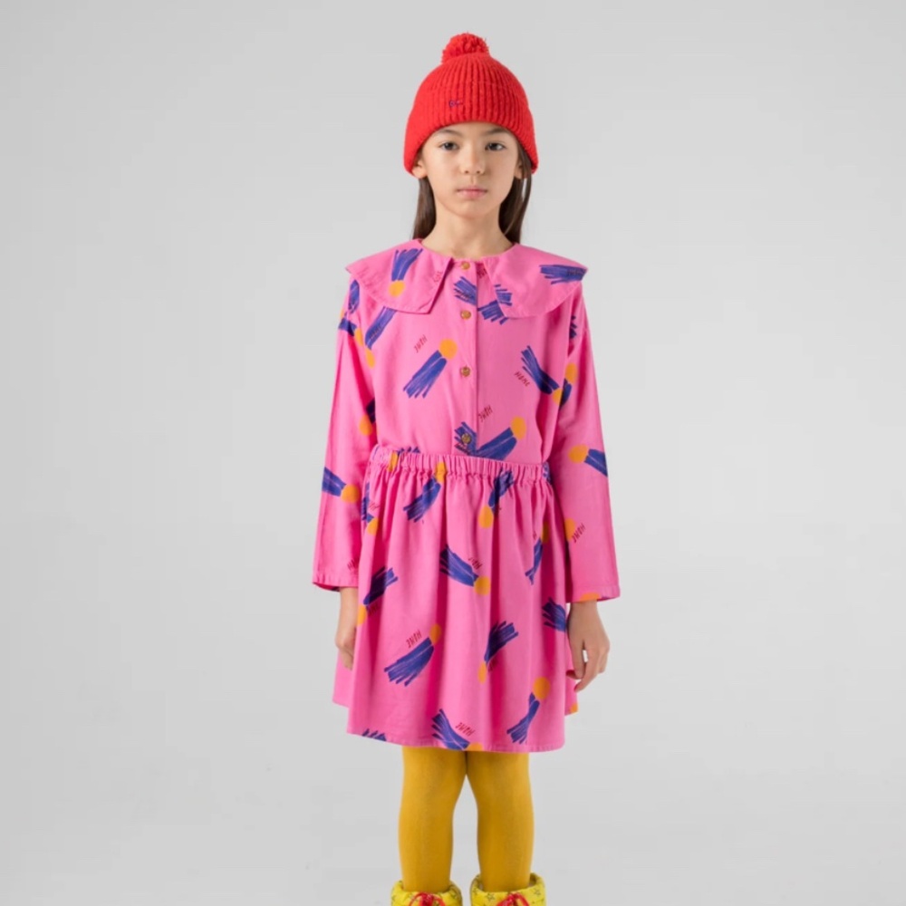 Bobo Choses Matching Top & Flared Skirt, Girls size 6-7